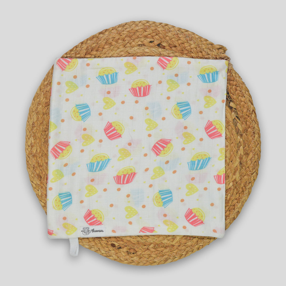 Cupcakes Bamboo Muslin Wipes 3Layer 27x27cm