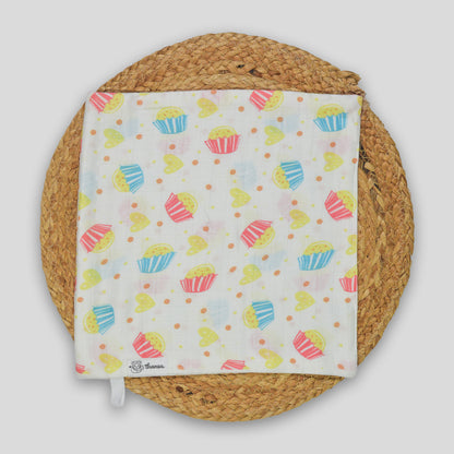Cupcakes Bamboo Muslin Wipes 3Layer 27x27cm
