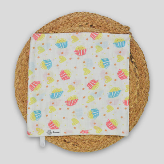 Cupcakes Bamboo Muslin Wipes 3Layer 27x27cm
