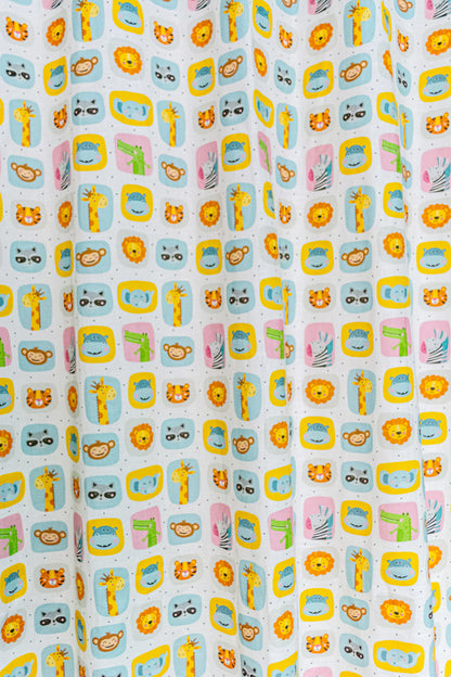 Little Jungle Friends Printed Curtains for kids & Babies Room