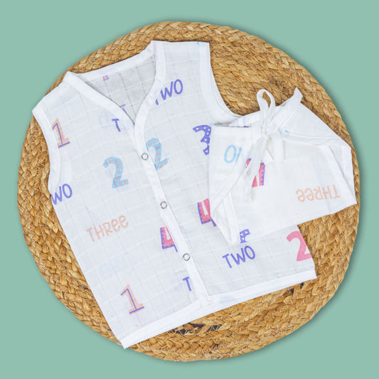 Numbers Muslin Organic Jablas Nappy Net