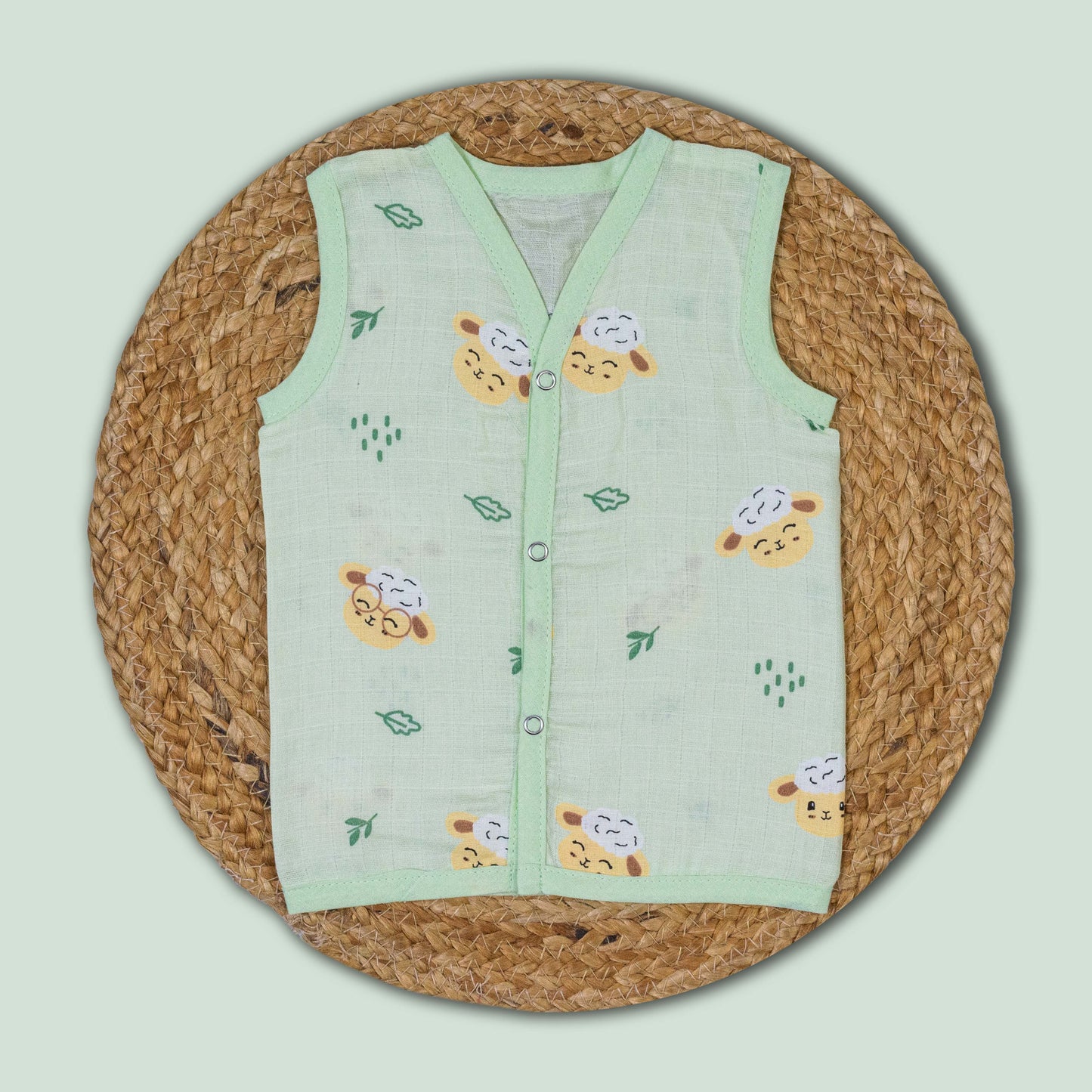 Sheep Cotton Muslin Jabla (3-6 months)