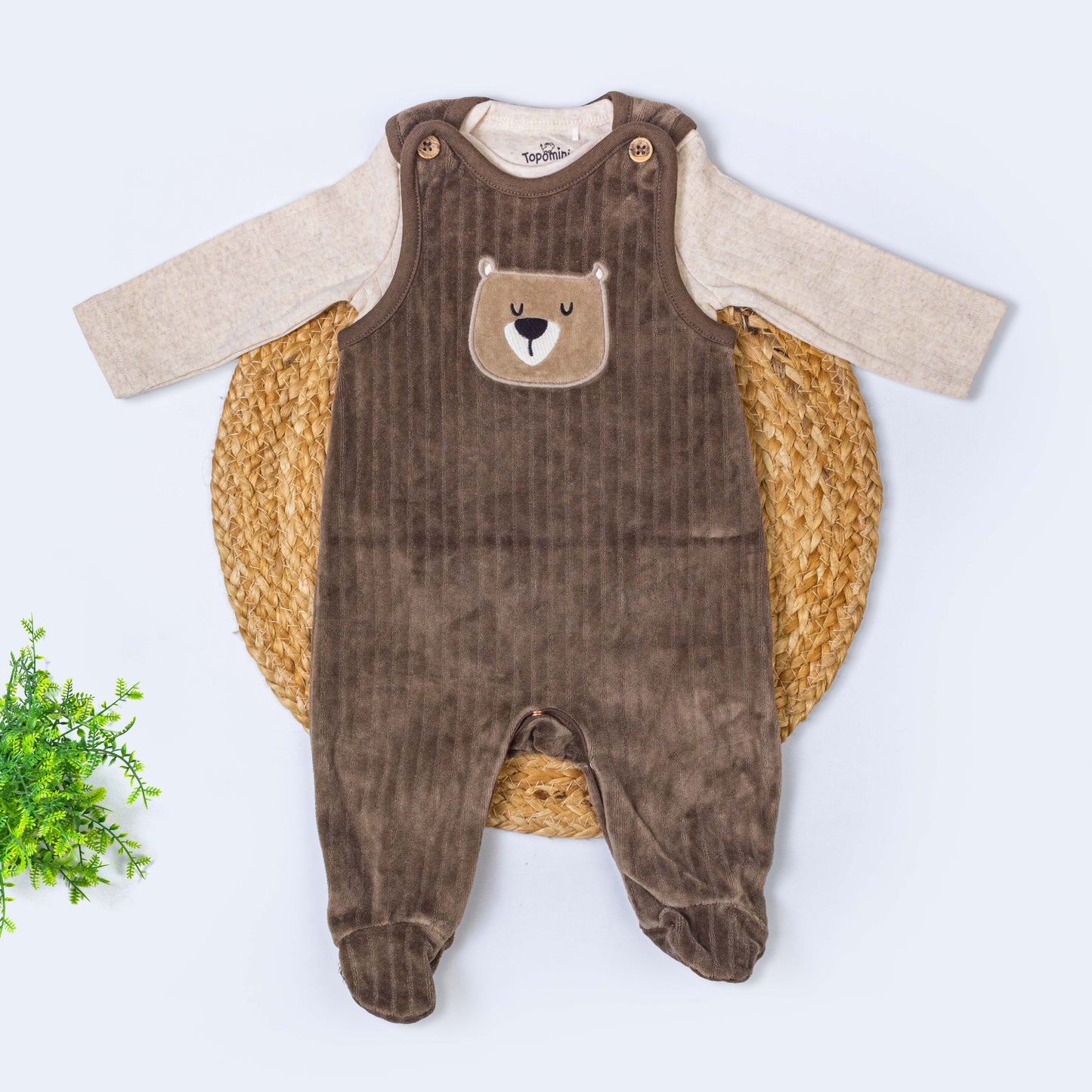 Dungree with T-shirt Set (0-3 months)