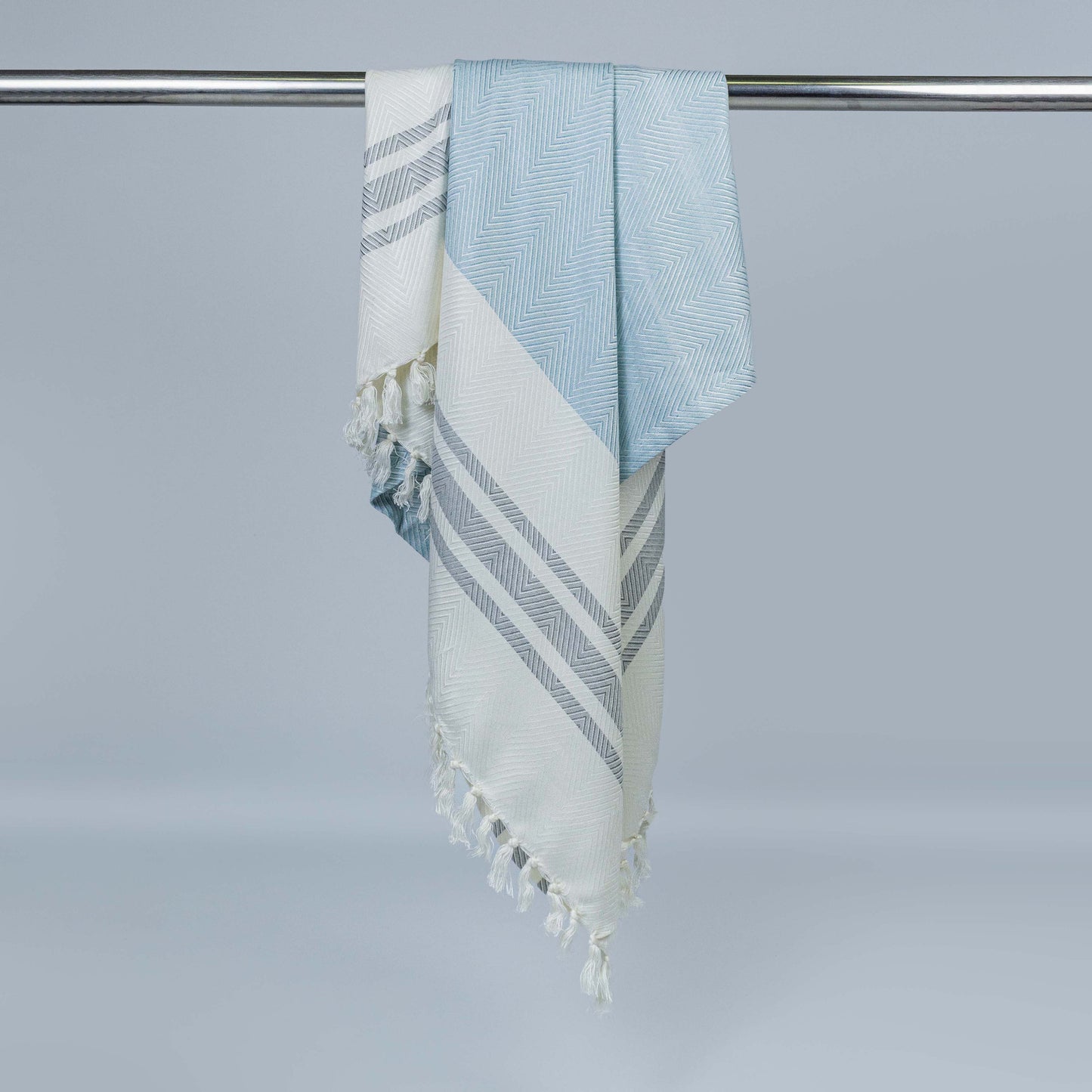 Sky Blue Bamboo Bath Towel 75x150cm (Silky Soft)