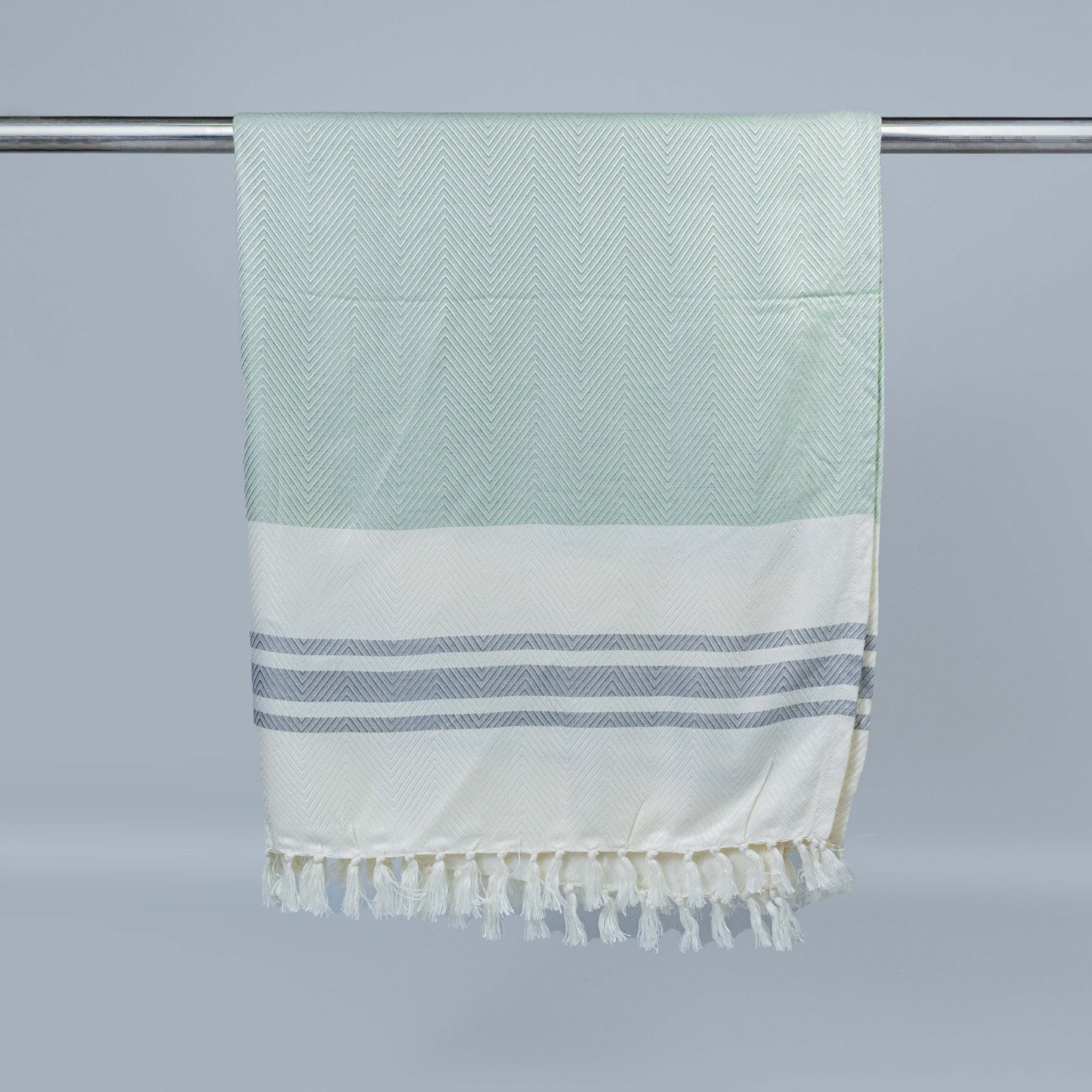 Peach Green Bamboo Bath Towel 75x150cm (Silky Soft)