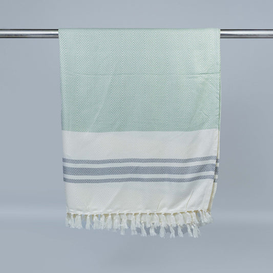 Peach Green Bamboo Bath Towel 75x150cm (Silky Soft)