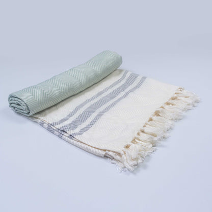 Peach Green Bamboo Bath Towel 75x150cm (Silky Soft)