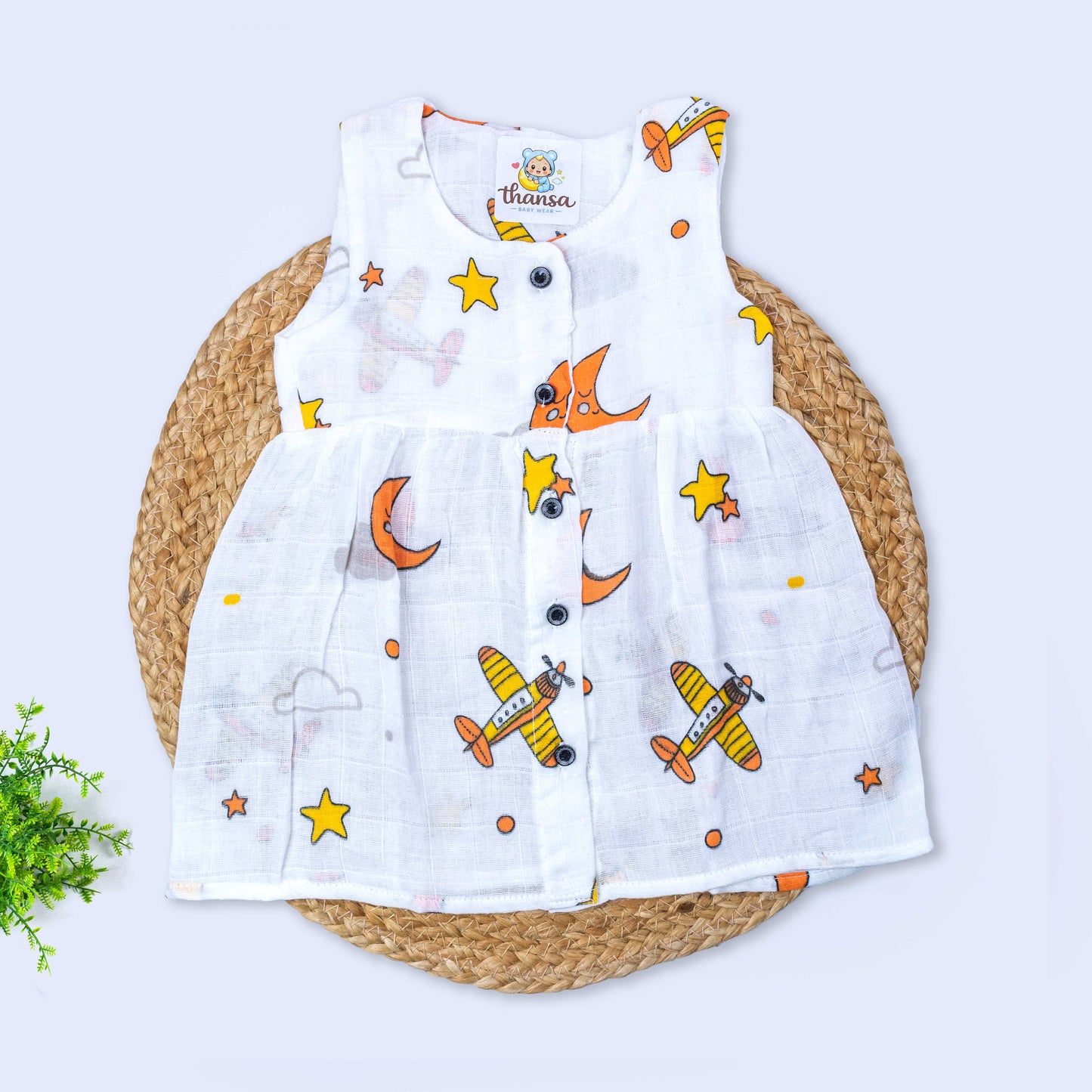 Muslin Sleeveless Frock (18-24 months)