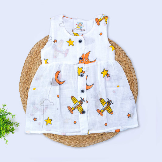 Muslin Sleeveless Frock (18-24 months)