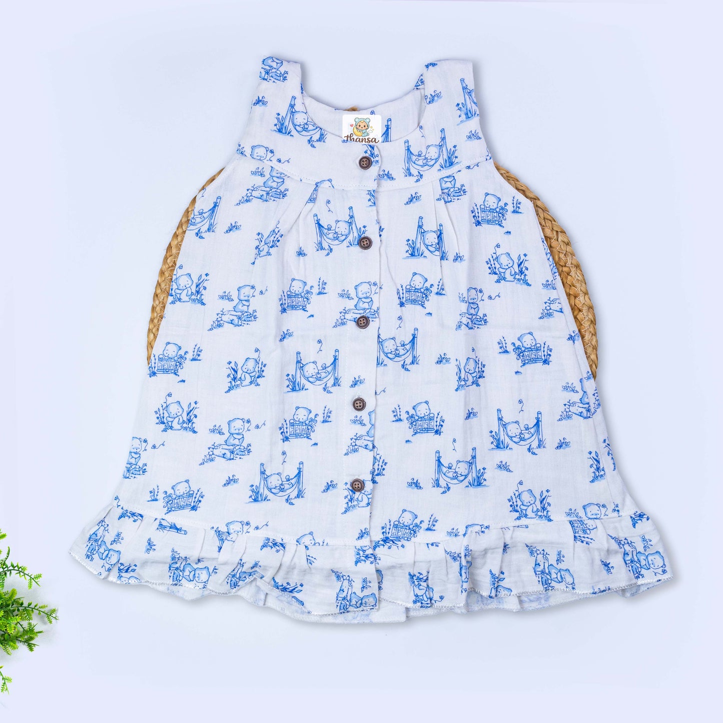 Muslin Sleeveless Frock (18-24 months)