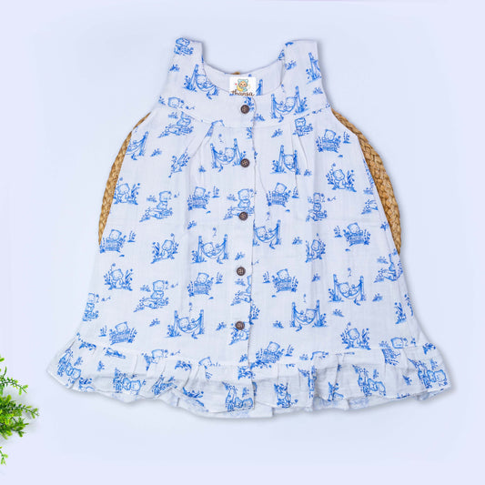 Muslin Sleeveless Frock (18-24 months)