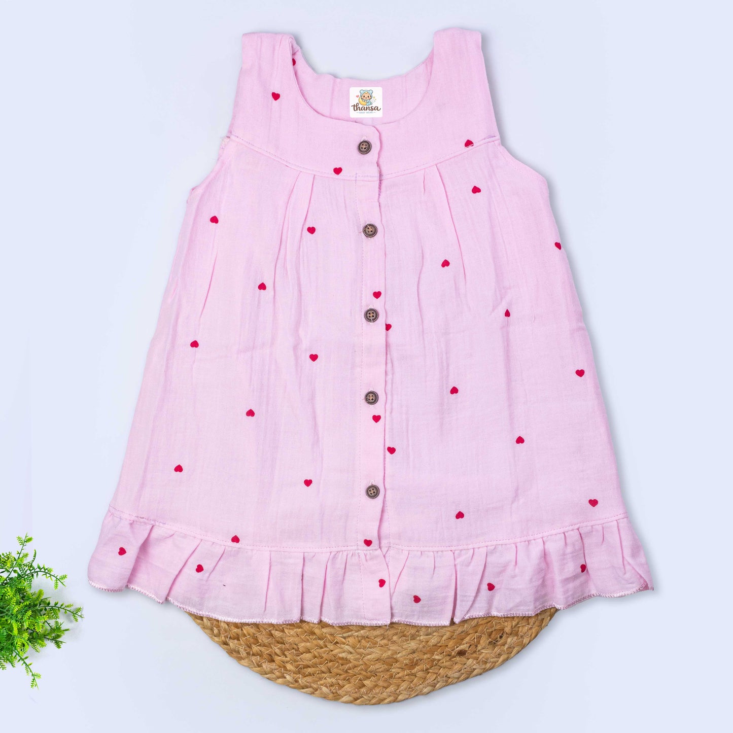 Muslin Sleeveless Frock (18-24 months)