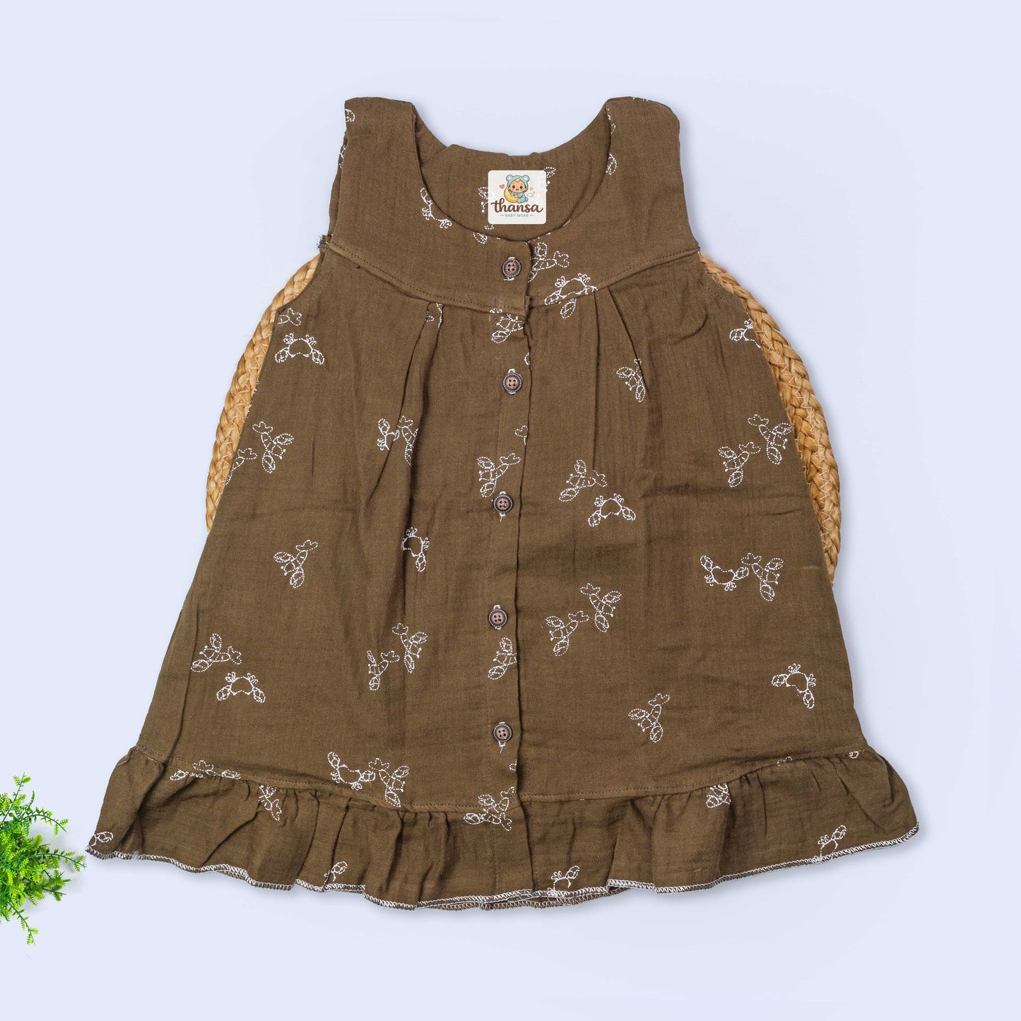 Muslin Sleeveless Frock (18-24 months)