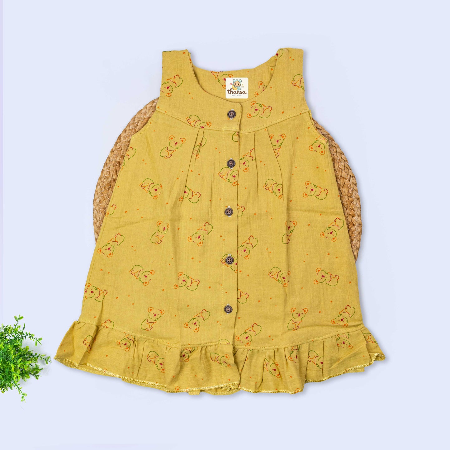 Muslin Sleeveless Frock (18-24 months)