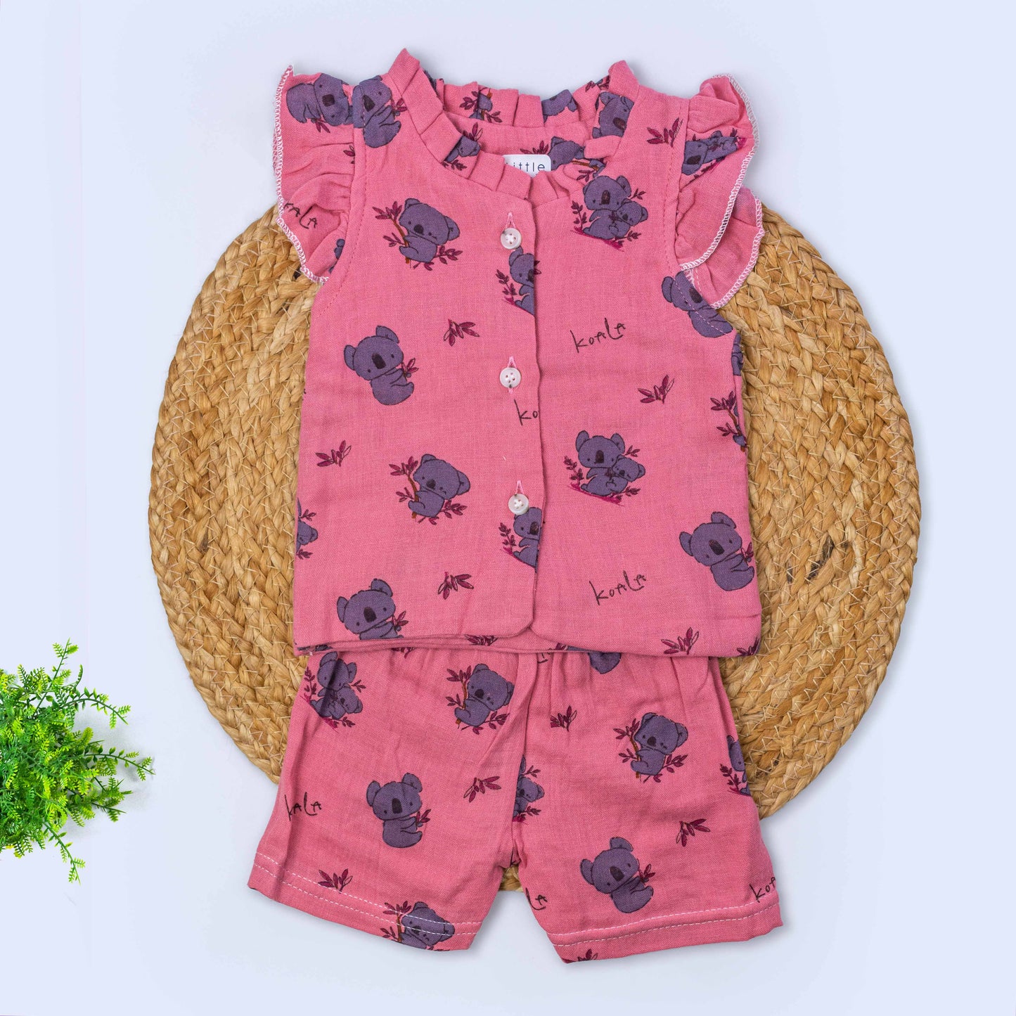 Girls Muslin Co-Ord Set (0-3 months)