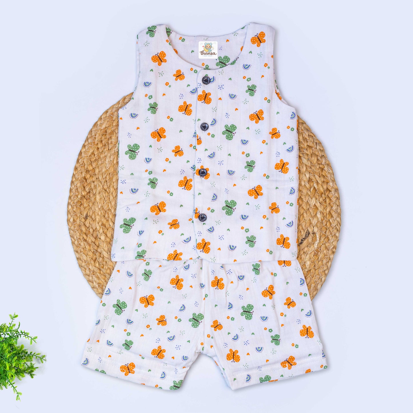 Muslin Co-Ord Set - Double Layer (9-12 months)