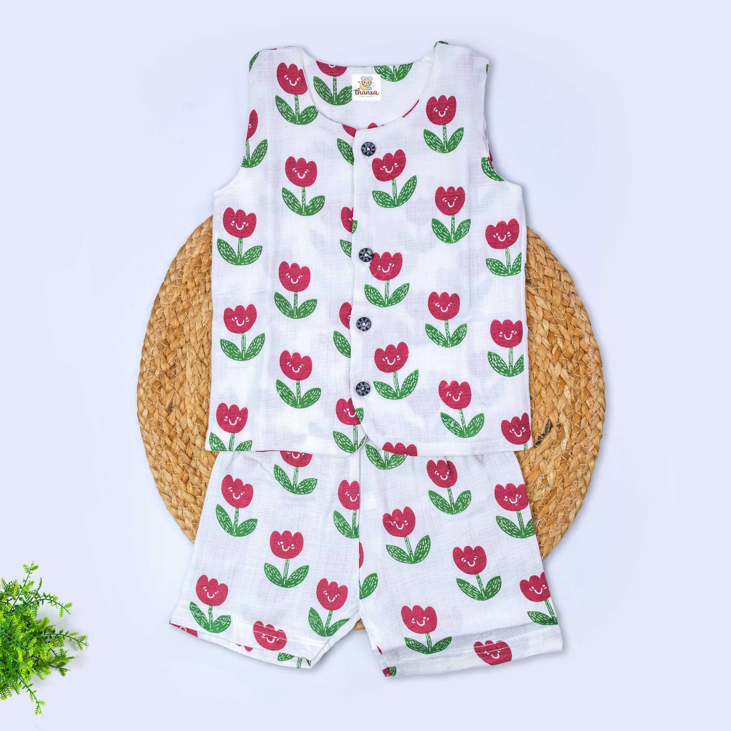 Muslin Co-Ord Set - Double Layer (3-6 months)
