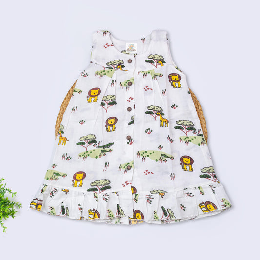 Muslin Sleeveless Frock (18-24 months)