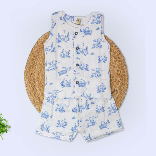 Muslin Co-Ord Set - Double Layer (6-9 months)