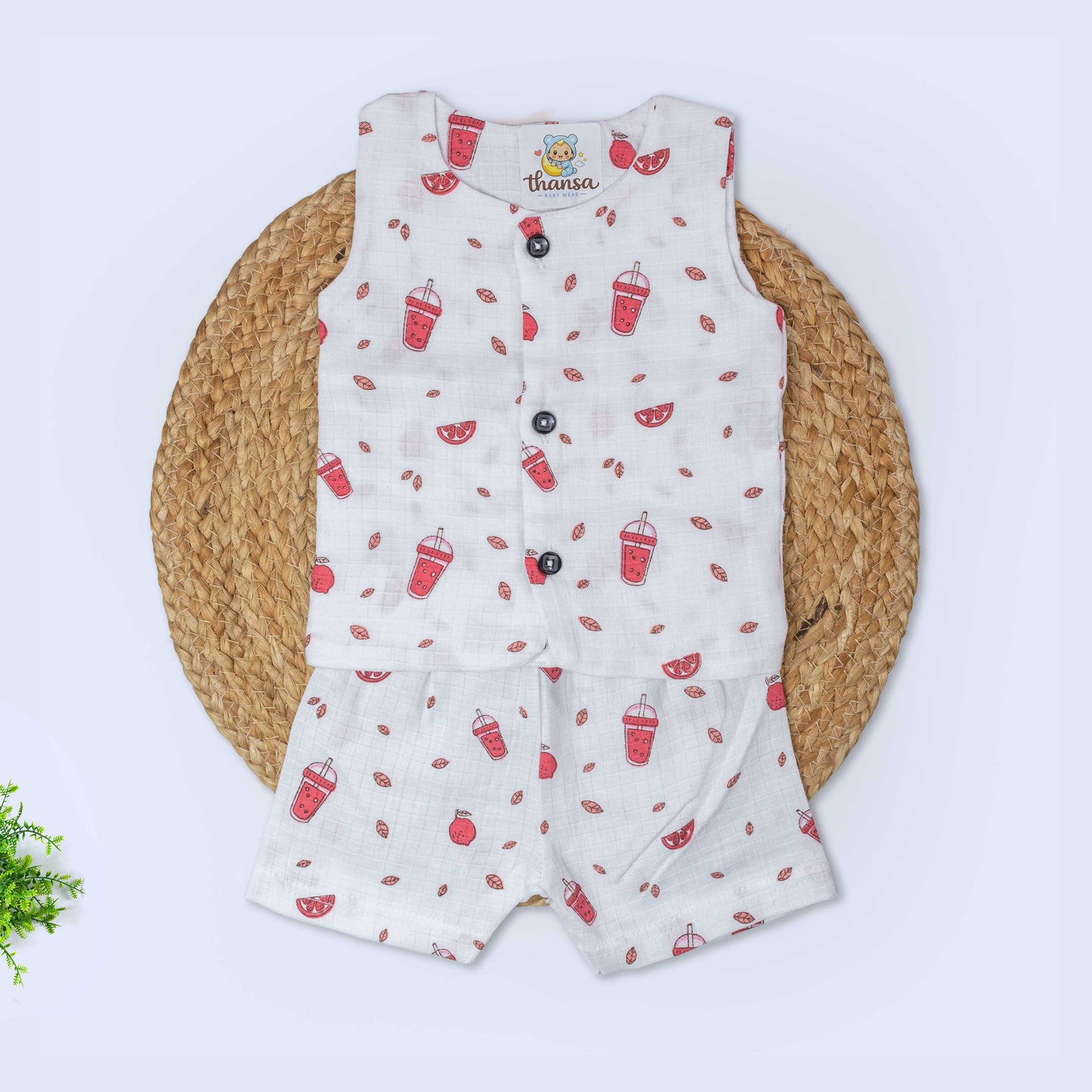 Muslin Co-Ord Set - Double Layer (3-6 months)