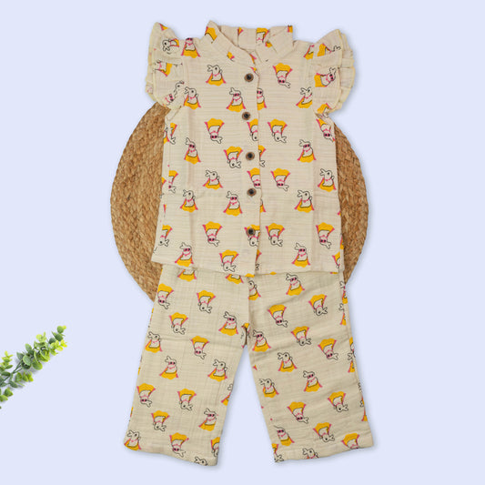 Girls Muslin Co-Ord Set (12-18 months)