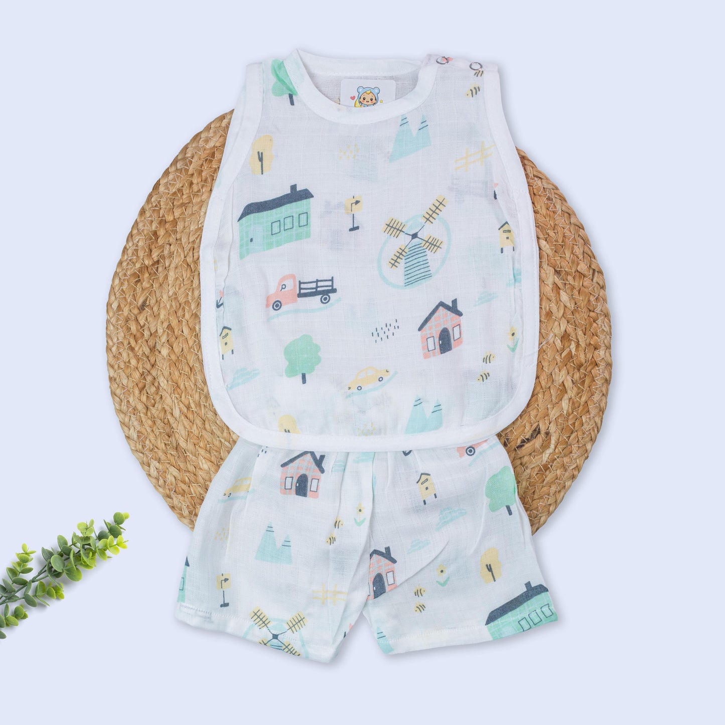 Boxy Style Muslin Co-Ord Set (3-6 months)