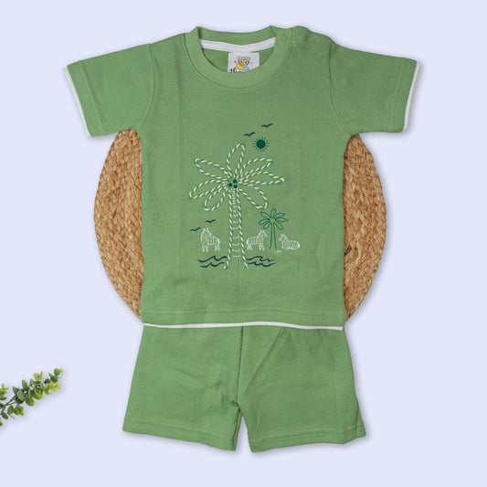 Rope Embroidery Knitted Co Ord set (9-12 months)