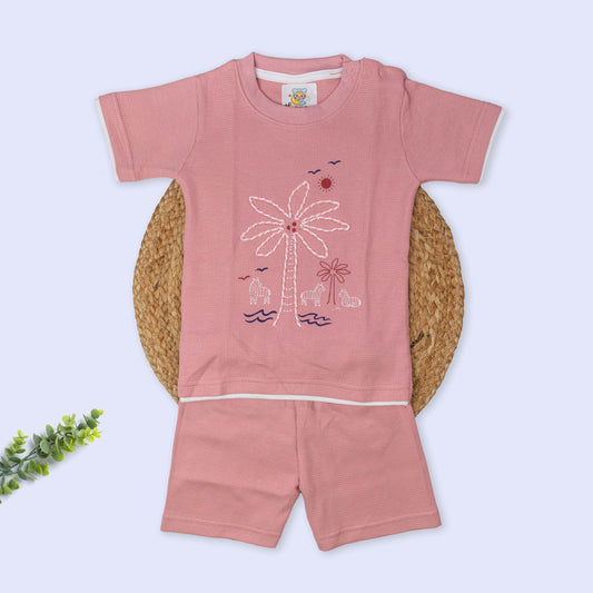Rope Embroidery Knitted Co Ord set (9-12 months)
