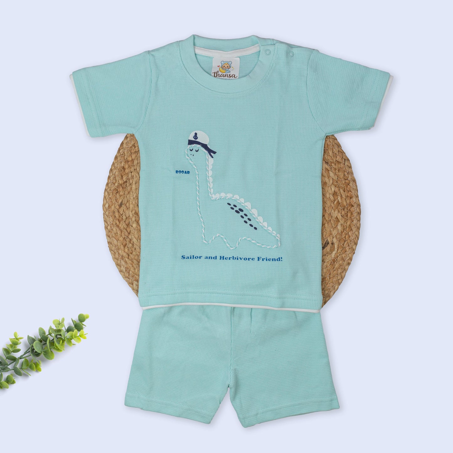 Rope Embroidery Knitted Co Ord set (12-18 months)
