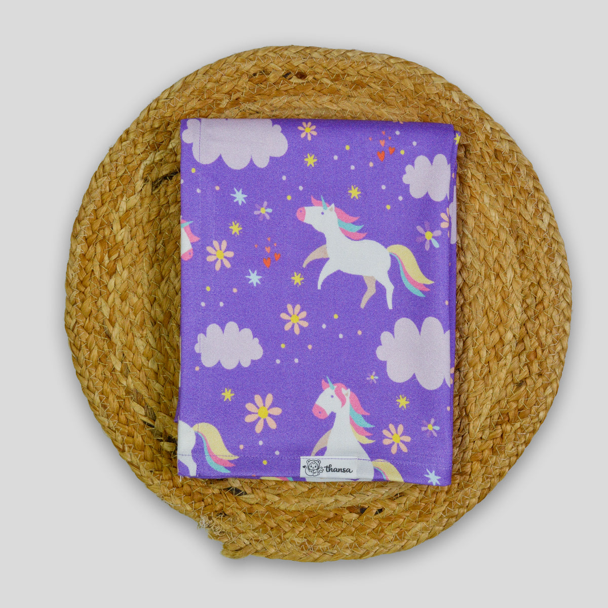 Dreamy Unicorn Bamboo Bedsheet for Kids (100x150 cm) – Ultra Soft, Breathable, Antibacterial & Skin-Friendly