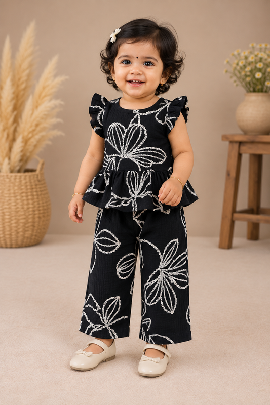 Girls Muslin Co-Ord Set