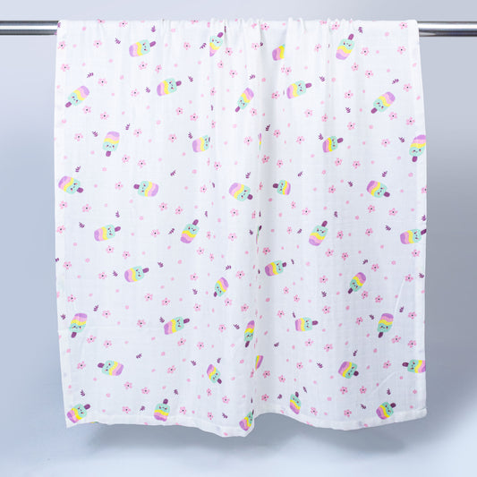 Happy Pops Organic Bamboo Muslin Swaddle blanket 100x100cm 100%Bamboo
