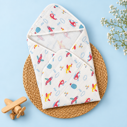 Muslin Baby Hooded Cap Towel