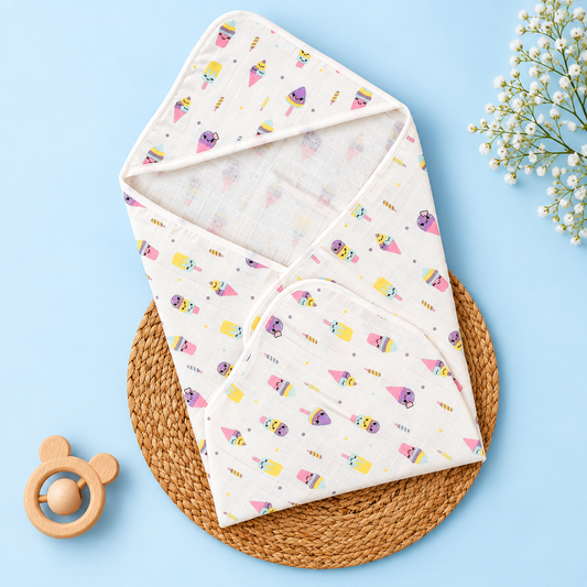 Muslin Baby Hooded Cap Towel