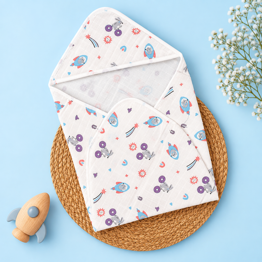 Muslin Baby Hooded Cap Towel