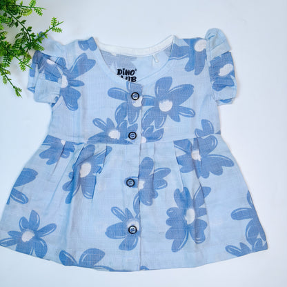 Muslin Girls Frock (0-3 months)
