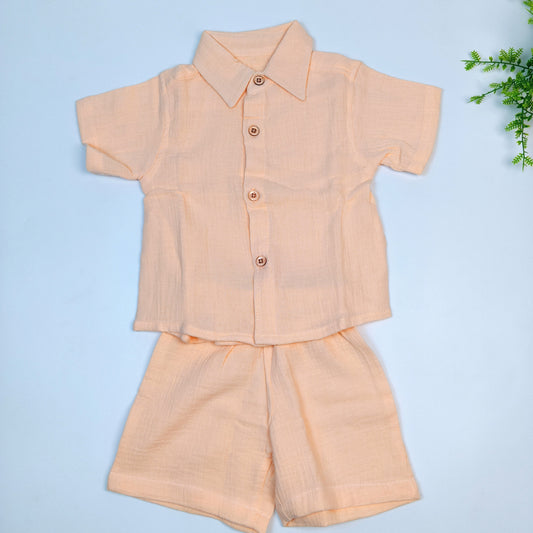 Crinkled Muslin Co Ords set (3-4 years)