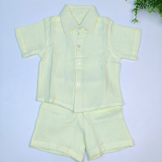 Crinkled Muslin Co Ords set (3-4 years)