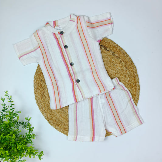 Double Layer Muslin Co-Ord Set (6-9 months)