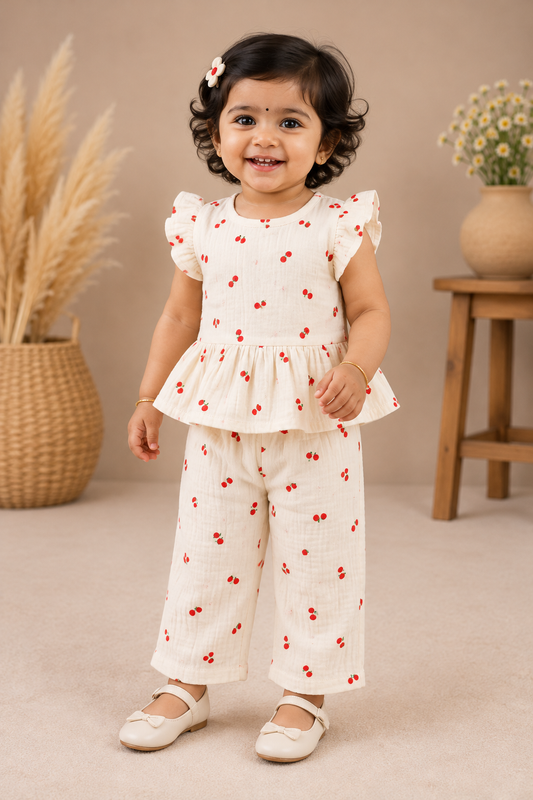 Girls Muslin Co-Ord Set