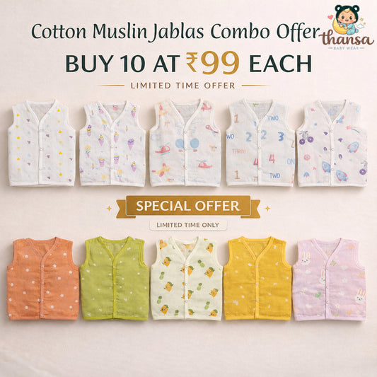 Cotton Muslin Jablas Combo Pack of 10