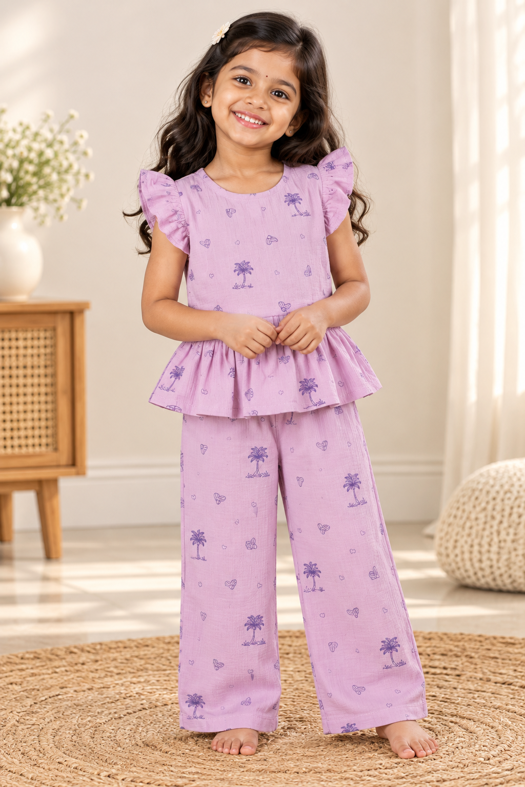 Girls Muslin Co-Ord Set