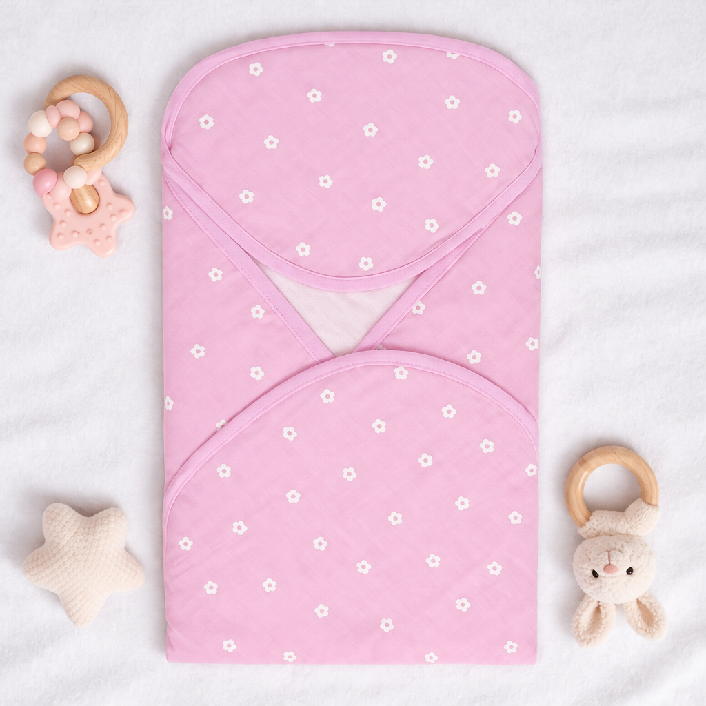 Organic Cotton Muslin Hooded Towel 75x75cm