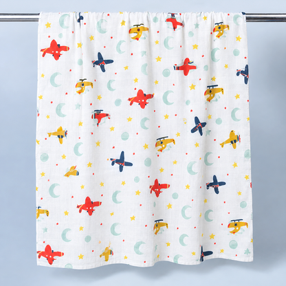 Little Aviators Bamboo Muslin Bath Towel