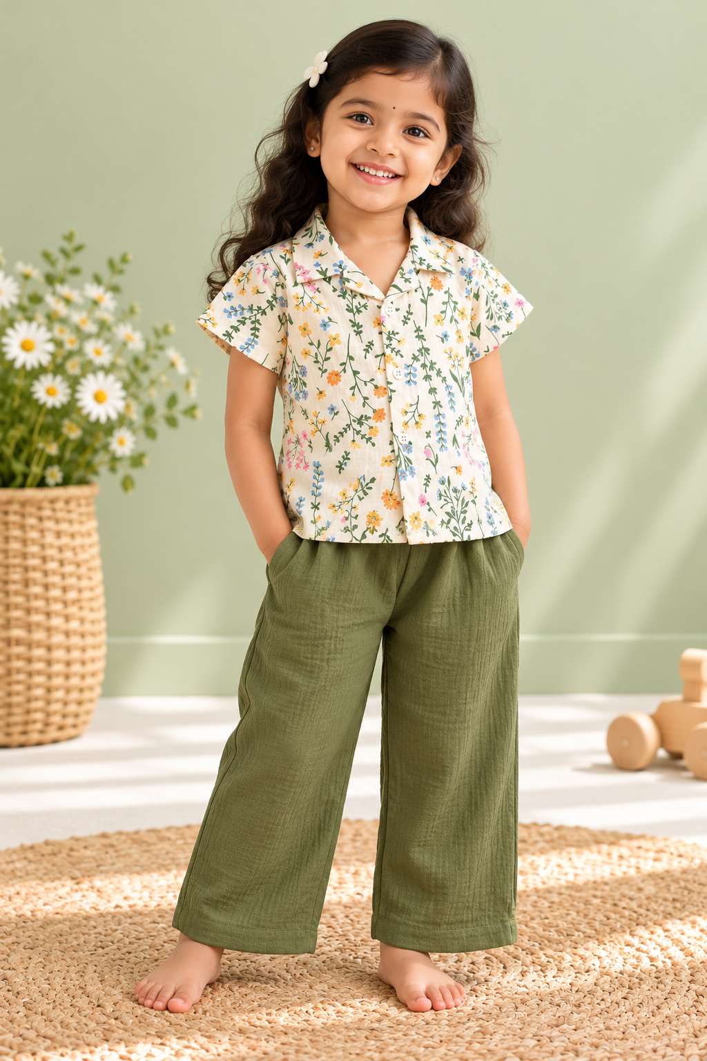 Girls Muslin Co-Ord Set