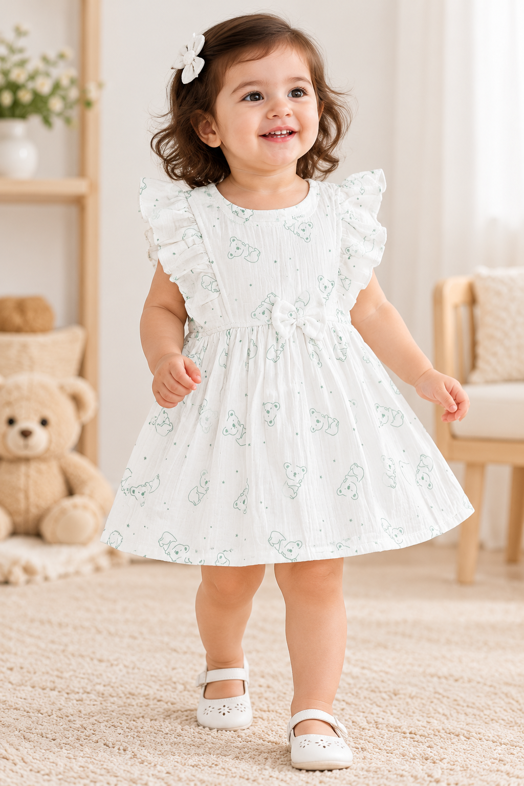 Muslin Ruffle Baby Girl Frock