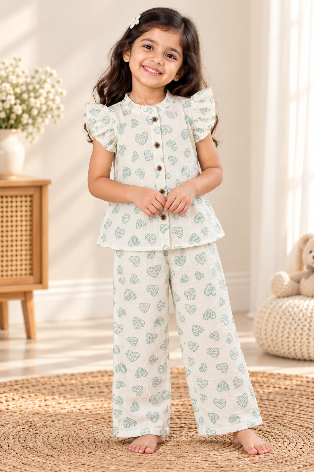 Girls Muslin Co-Ord Set