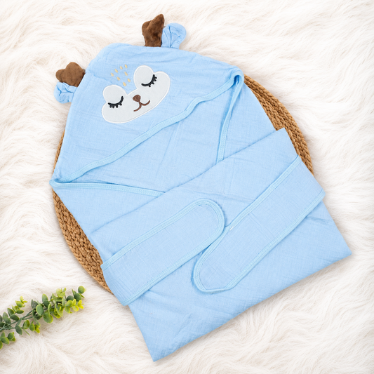Muslin Hooded Towel with Belt ( 80x80cm )