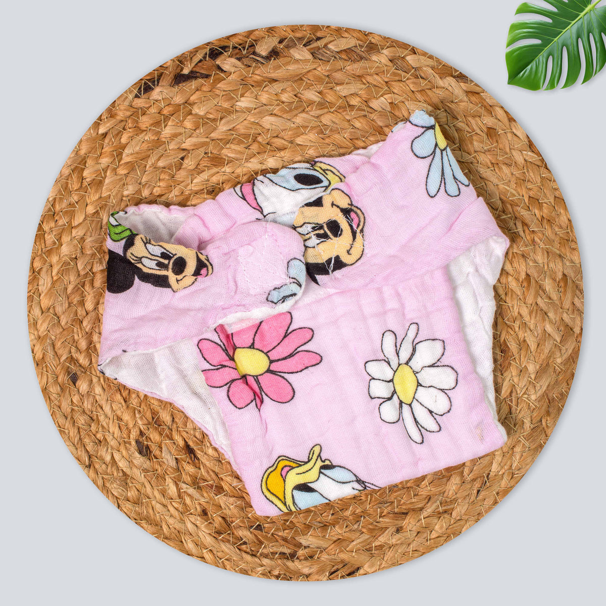 Printed Muslin Baby Nappy with Velcro – Soft & Breathable