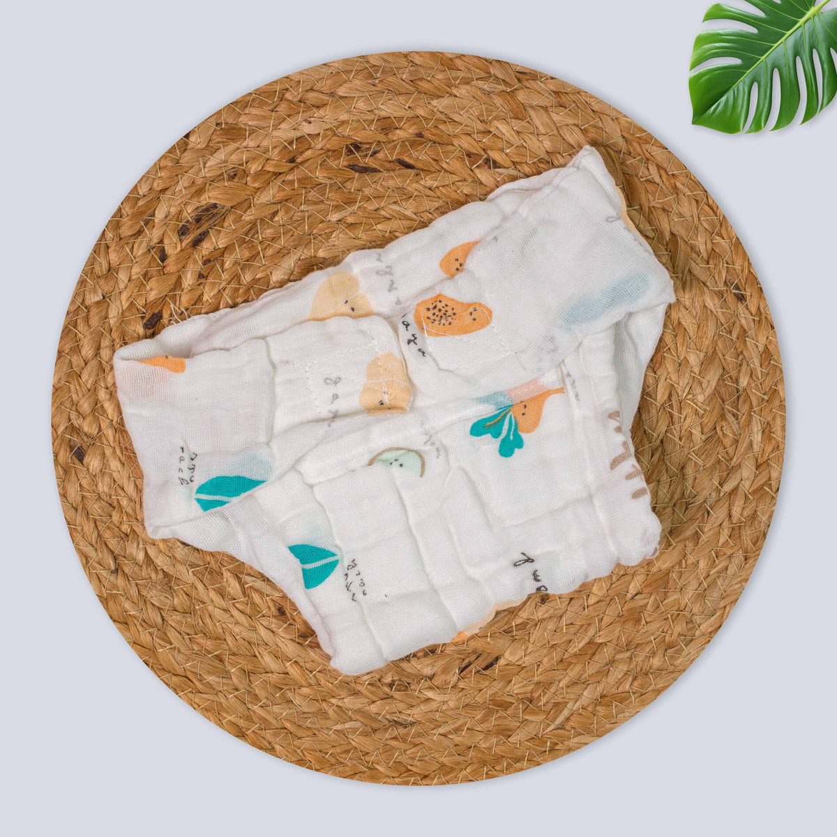 Muslin Baby Nappy with Velcro – Soft & Breathable